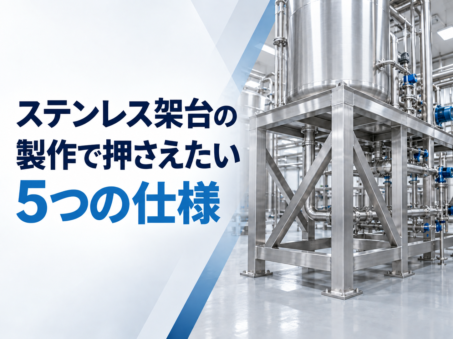 ステンレス架台の製作で押さえたい5つの仕様を解説するコラムバナー